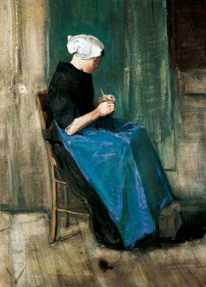  文森特·威廉·梵高  Vincent Willen Van Gogh —— 纺织的女人 (1)